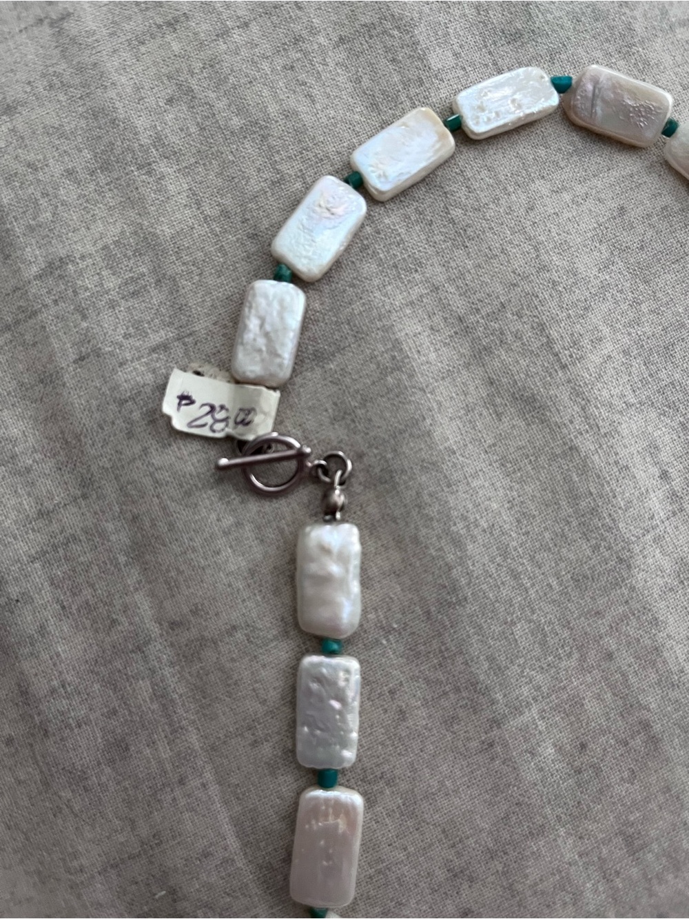 Classic White Freshwater Coin Pearl Necklace - Picture 2 of 4